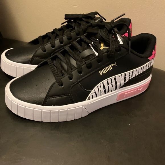 Girls Blk/white/pink puma sneaker - Picture 9 of 15